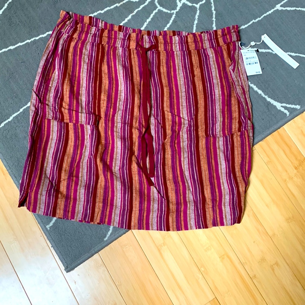 XXL stripped linen skirt